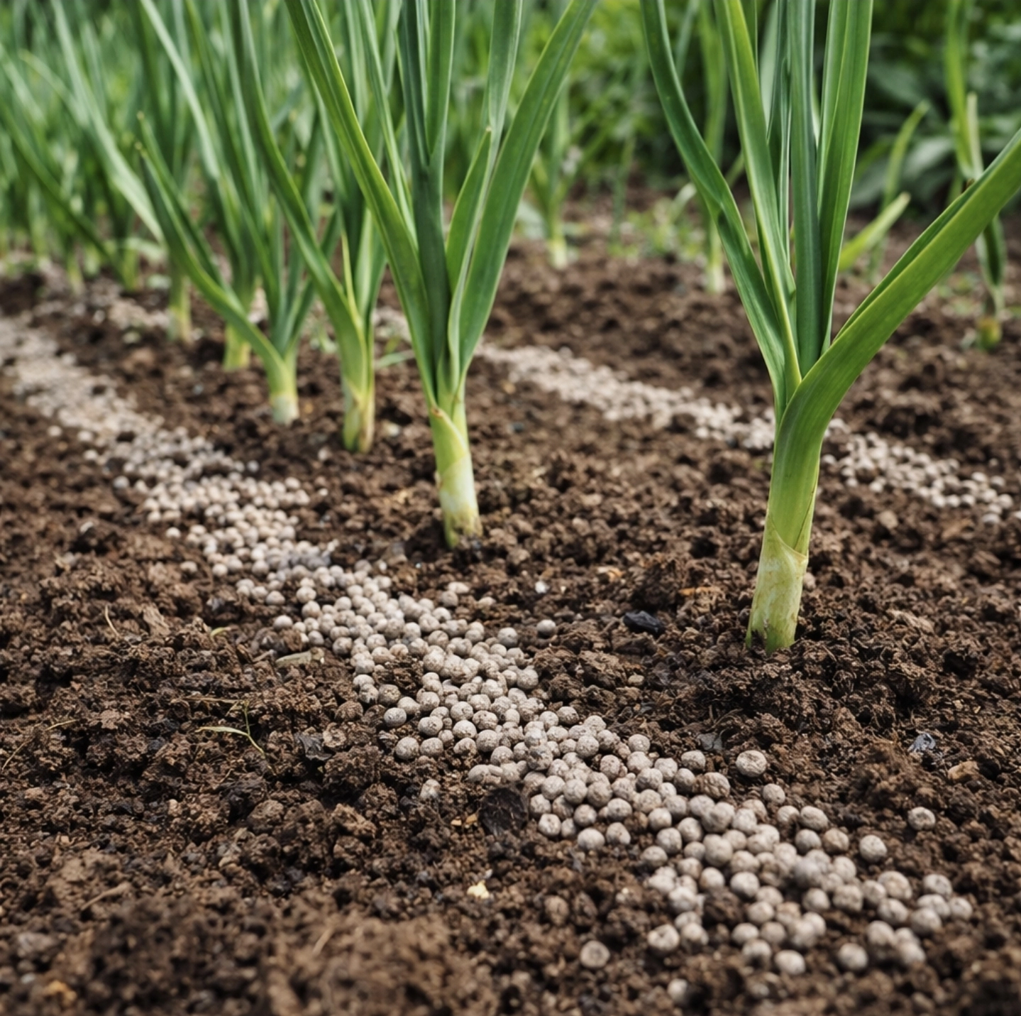 aplikace cereritu na&nbsp;záhon rovnoměrné rozprostření hnojiva