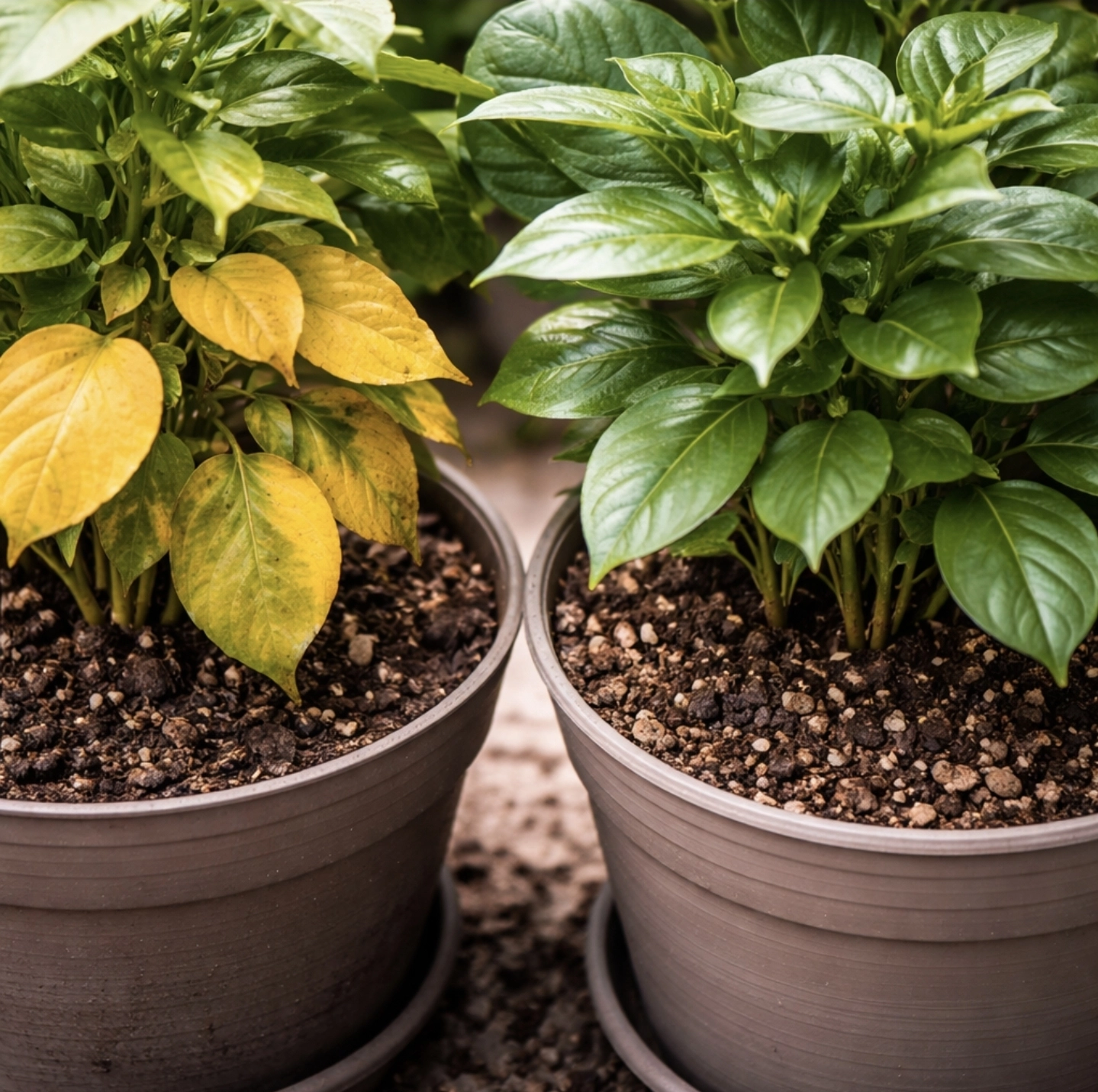 sandevila přelitá žluté listy