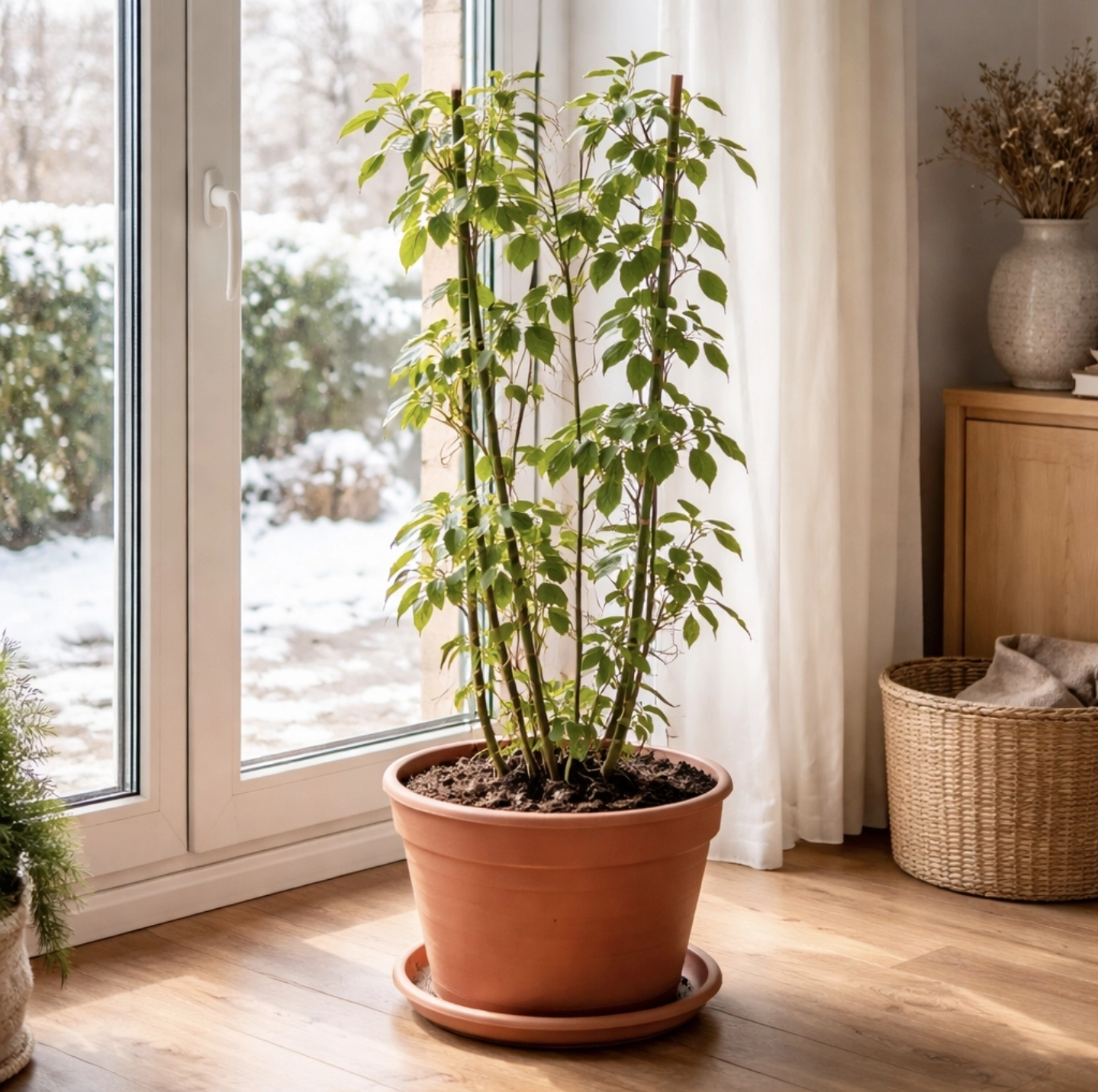 mandevila přezimování u&nbsp;okna