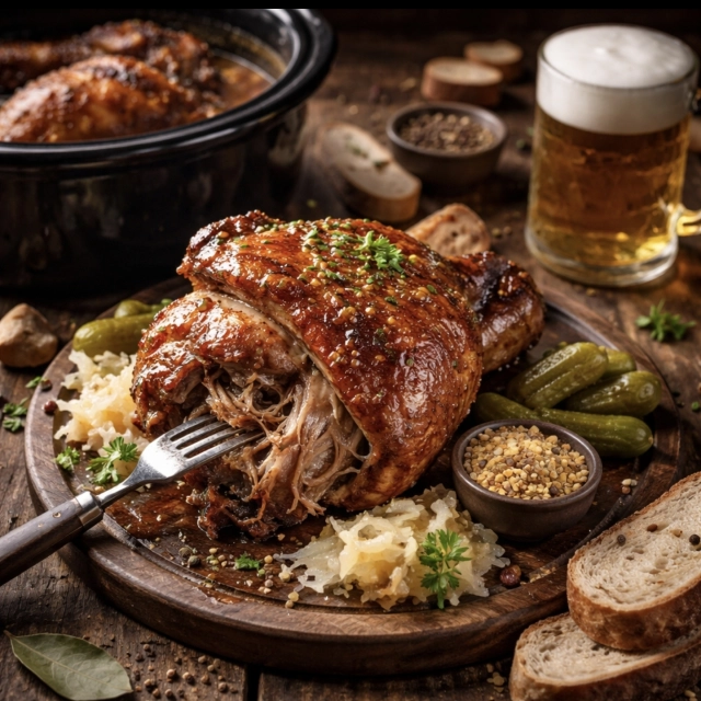 Vepřové koleno v&nbsp;pomalém hrnci – poctivý recept z&nbsp;praxe, který&nbsp;funguje i&nbsp;po letech