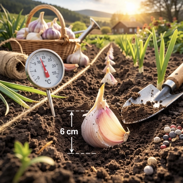 Jarní výsadba česneku: o kolik přijdete na výnosu? (Reálná data z 10 m²)