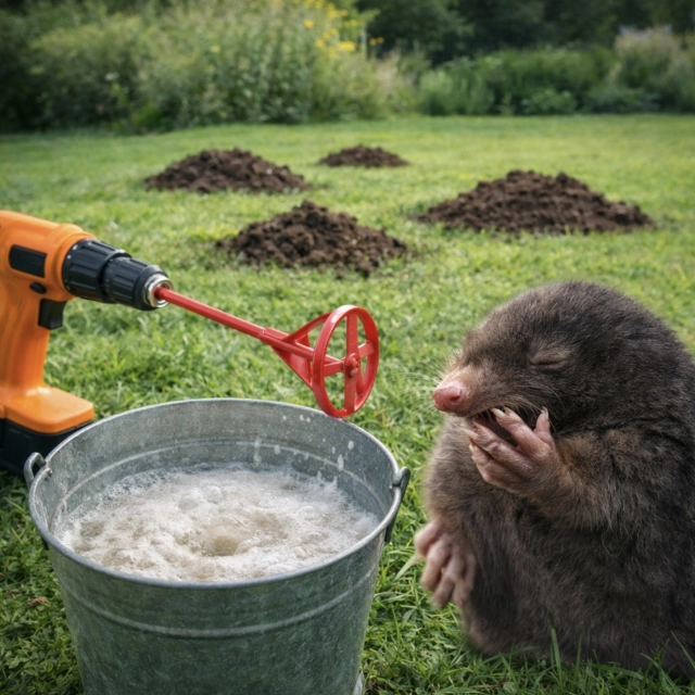 Krtek na zahradě: jak ho vypudit ricinovým olejem