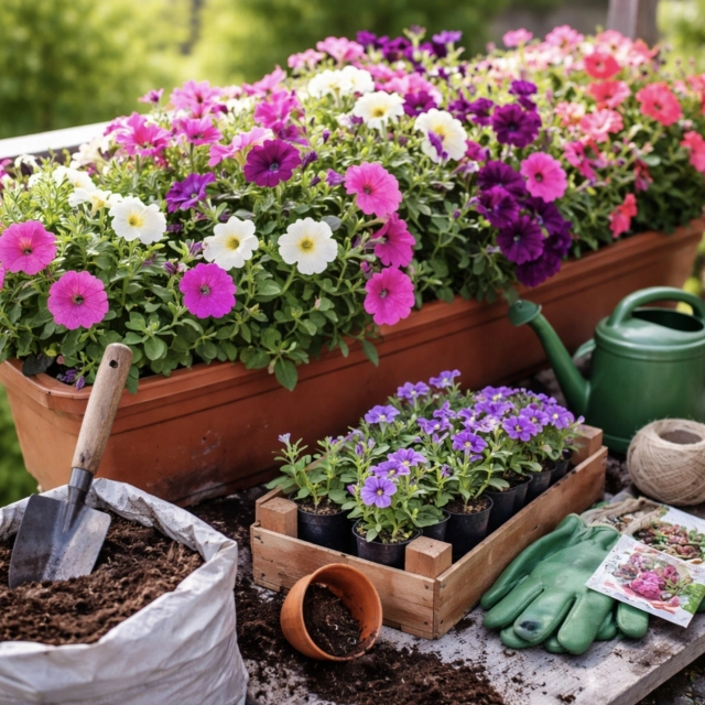 Kolik petúnií do truhlíku: přesná čísla bez chyb